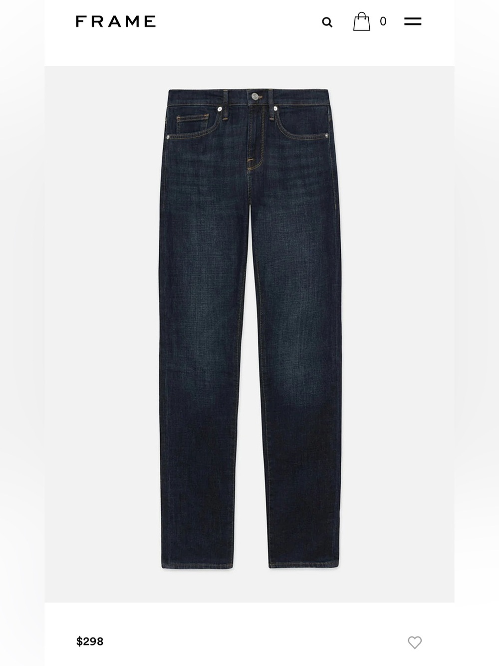 FRAME L'Homme Slim Jeans Blue Waist 33 Like New